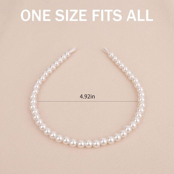 10Pcs Pearl Beaded Metal Headbands for Girls Women Elegant Hair Accessories